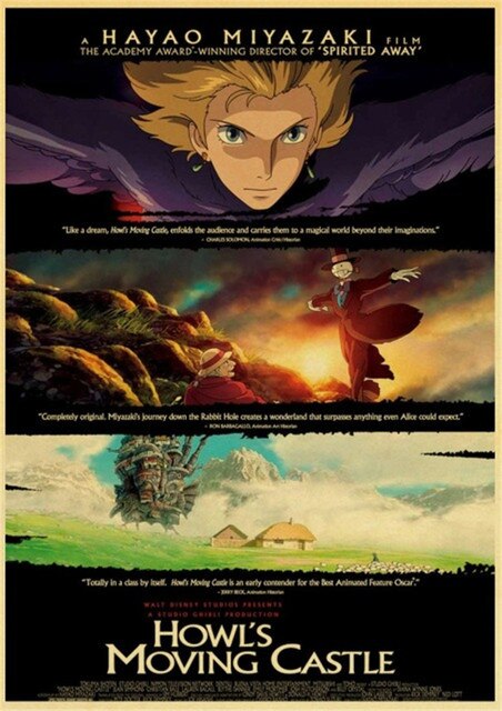 Howl s Moving Castle Hayao Miyazaki Cartoon Movie High Quality Vintage Poster Canvas Prints Wall Decor.jpg 640x640 8 - Howl's Moving Castle Shop