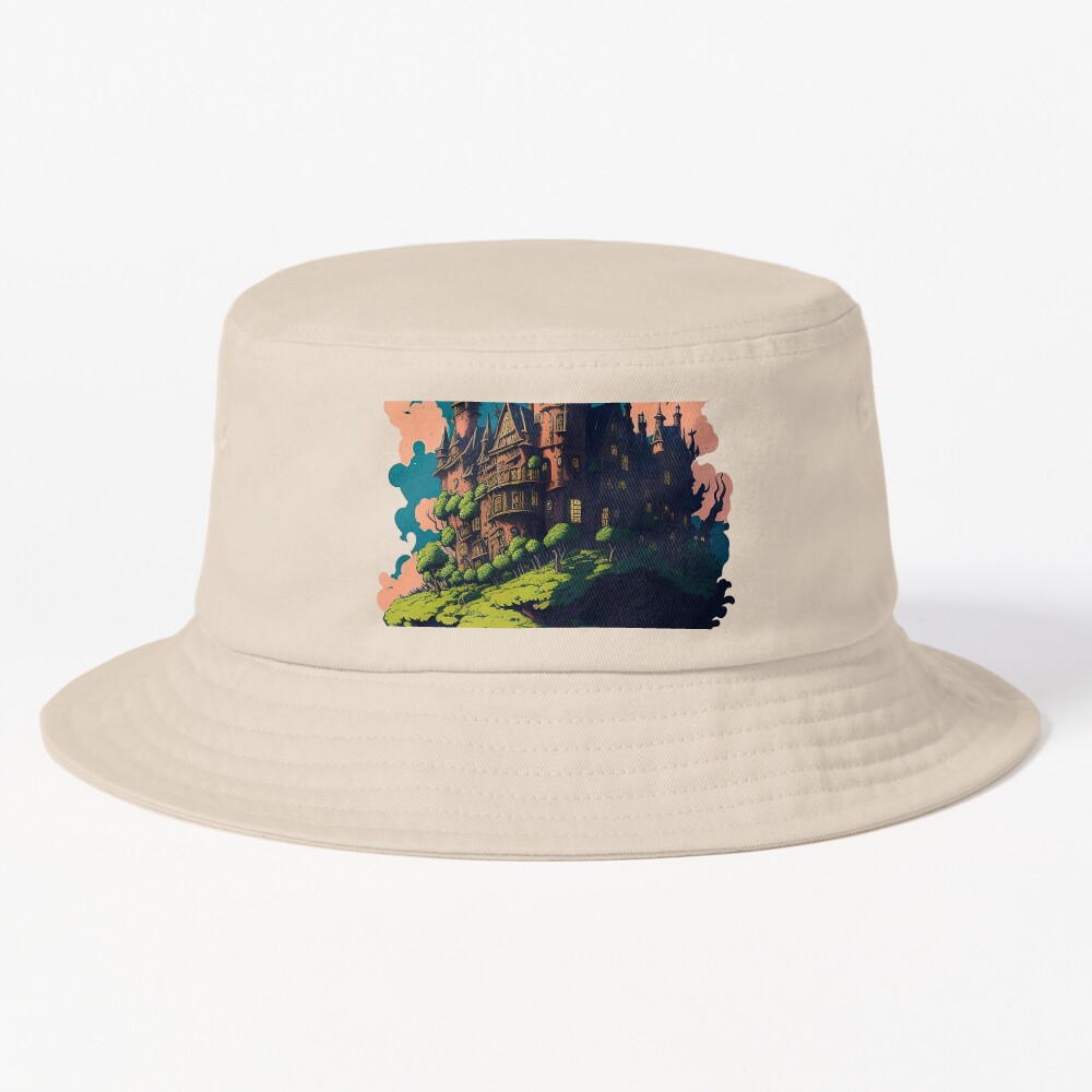 ssrcobucket_hatproducte5d6c5f62bbf65eesrpsquare1000x1000-bgf8f8f8.u2-18 Moving Castle Flying Bucket Hat Official Howls Moving Castle Merch