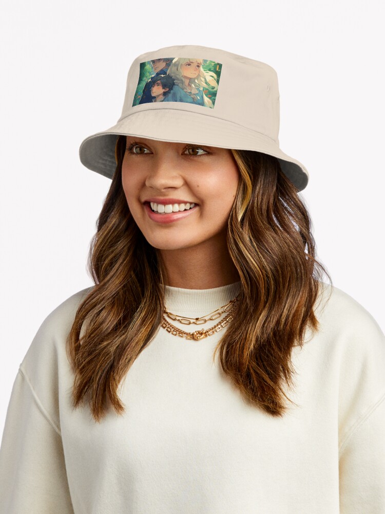 ssrcobucket_hatwomense5d6c5f62bbf65eefronttall_portrait750x1000-bgf8f8f8.u2-15 Vintage Howl'S Moving Castle Bucket Hat Official Howls Moving Castle Merch