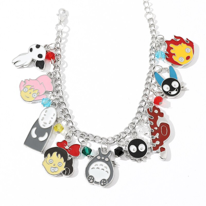 Cute-Studio-Ghibli-Miyazaki-Hayao-Anime-Charm-Bracelet-Femme-With-Totoro-Spirited-Away-No-Face-Man-2 Cute Studio Ghibli Miyazaki Hayao Anime Charm Bracelet Femme With Totoro Spirited Away No Face Man 2 - Howl's Moving Castle Shop