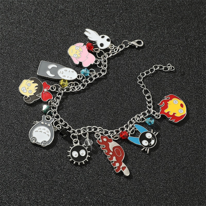 Cute-Studio-Ghibli-Miyazaki-Hayao-Anime-Charm-Bracelet-Femme-With-Totoro-Spirited-Away-No-Face-Man-3 Cute Studio Ghibli Miyazaki Hayao Anime Charm Bracelet Femme With Totoro Spirited Away No Face Man 3 - Howl's Moving Castle Shop
