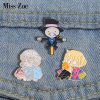 Howl Sophie Calcifer Enamel Pins Custom Scarecrow Turnip Head Brooch Lapel Badges Cartoon Movie Jewelry Gift - Howl's Moving Castle Shop