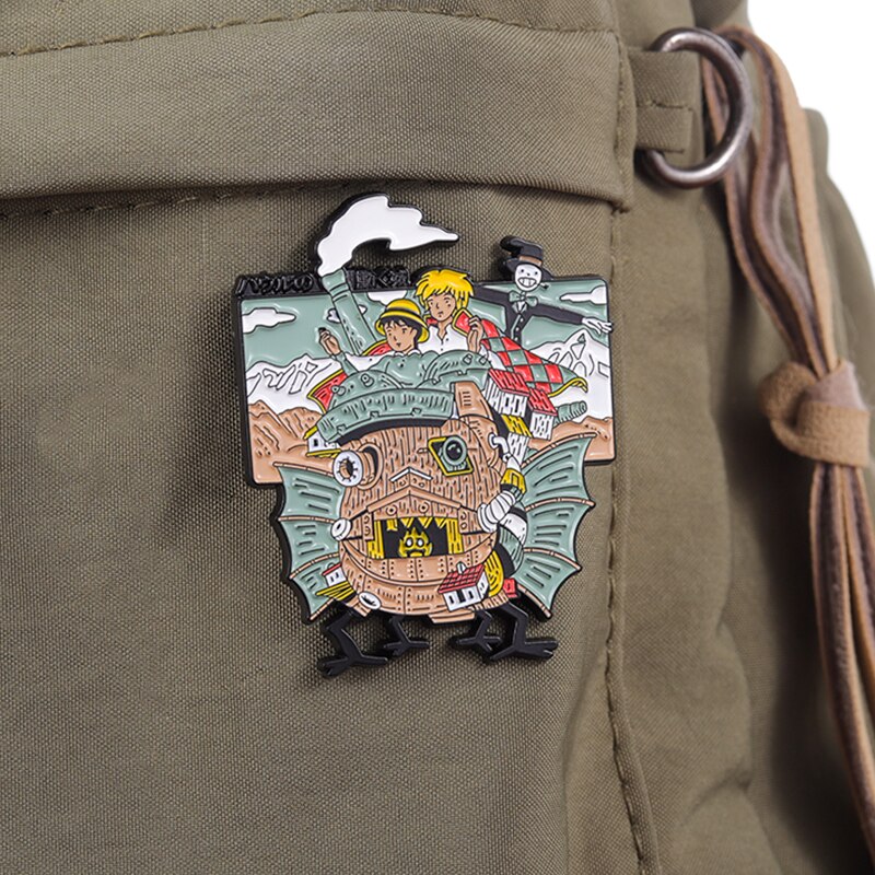 Howl-Sophie-Enamel-Pins-Custom-Castle-Brooches-Lapel-Badges-Cartoon-Calcifer-Movie-Jewelry-Gift-for-Kids-5 Howl Sophie Enamel Pins Custom Castle Brooches Lapel Badges Cartoon Calcifer Movie Jewelry Gift for Kids 5 - Howl's Moving Castle Shop