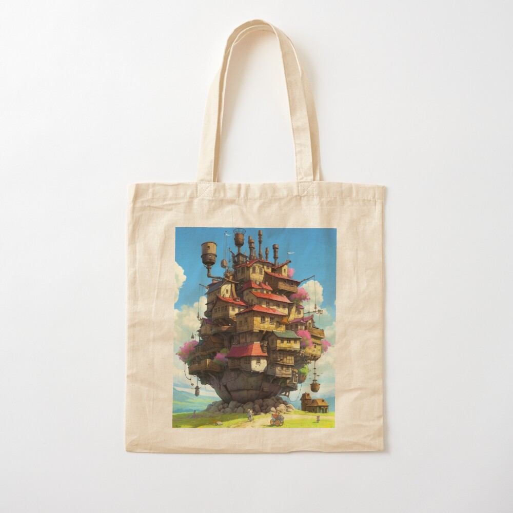 ssrcototecottoncanvas_cremeflatlaysquare1000x1000-bgf8f8f8.1-19 Moving Castle Tote Bag Official Haikyuu Merch