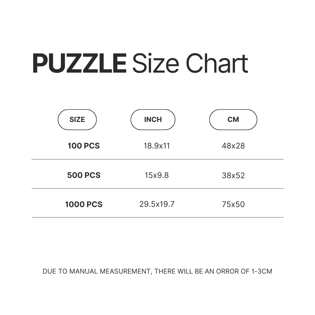 Puzzle Size Chart - Howl's Moving Castle Shop